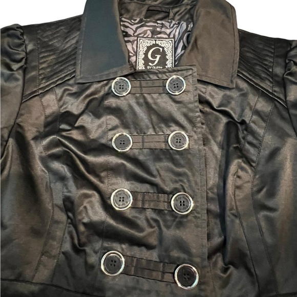 Guess Double-Breasted Black Women's Coat Size Small - Picture 2 of 8